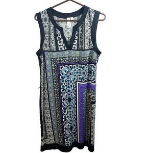 Women Multi Color Dress Size XL Emma & Michele